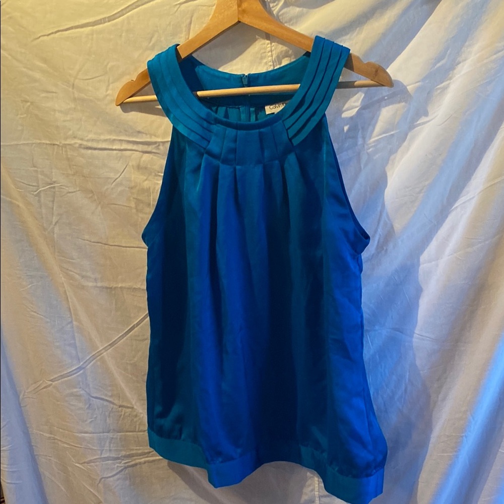 Blue Sleeveless Women's Top